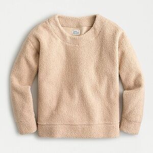 J. Crew Teddy cropped sherpa pullover sweatshirt